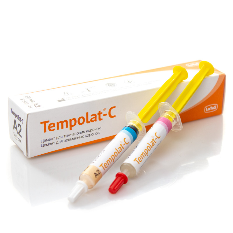 Tempolat-С (Темполат-Ц) — хімічний композит для виготовлення тимчасових коронок, 2 х 3,5 г А2