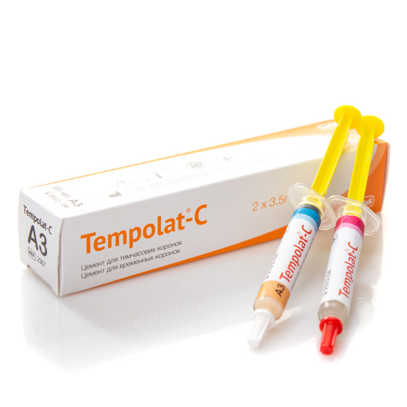 Tempolat-С (Темполат-Ц) — хімічний композит для виготовлення тимчасових коронок, 2 х 3,5 м А3