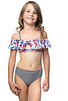 Дитячий купальник із відкритими плечима Keyzi Jungle 005 сірий 146