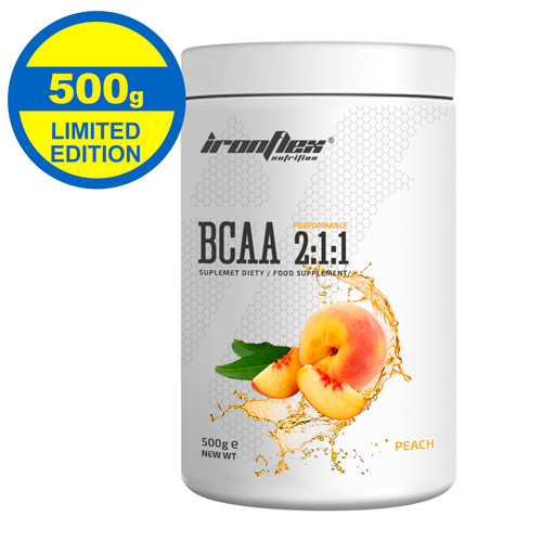 Амінокислоти IronFlex BCAA Performance 2-1-1 500 г Персик Peach, фото 1