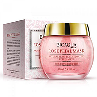 Гелева маска для обличчя BIOAQUA Rosepetal Mask Natural Plant Rosehydrating Petals Mask з пелюстками троянд 120 г