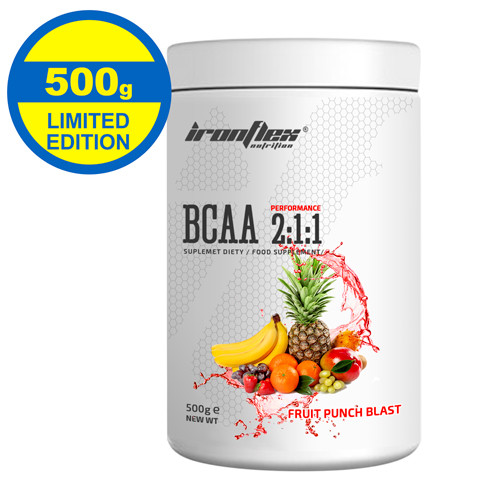 Амінокислоти IronFlex BCAA Performance 2-1-1 500 г Фруктовий Пунш Fruit Punch