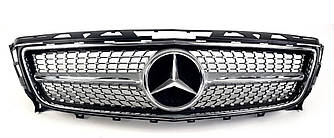 Решітка радіатора Mercedes CLS W218 (11-14) стиль Diamond AMG (срібло)