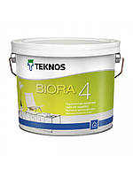 Краска акриловая TEKNOS BIORA 4 для стен потолков 0,9 л