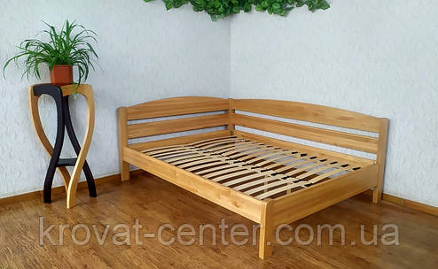 Кровать полуторная деревянная угловая из массива натурального дерева "Мишель" от производителя, фото 2