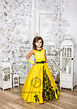 Шикарне довге жовте плаття принцеси Белль на 6-7 років, фото 5