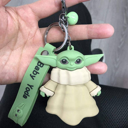 Брелок Бейбі Йода RESTEQ. Брелок на ключі Baby Yoda. Аксесуар для ключів Малюк Йода. Брелок Grogu. Брелок Грогу, фото 2