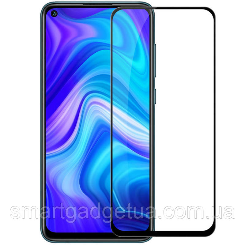 Захисне скло 9D. 9H Повне обклеювання телефону Смартфону Xiaomi Redmi Note 9 5G (Xiaomi Redmi Note 9T)