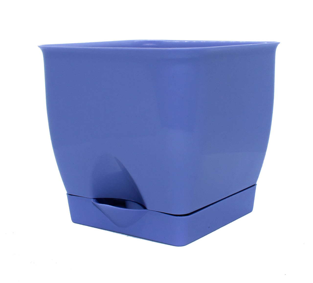 Горщик для квітів 140х140 мм квадратний із підставкою 1,7 літра (Юніпласт)