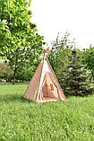 Вулична Палатка-Вігвам з водовідштовхуючої тканини 110х110х180см бежева, фото 2