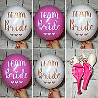 Воздушные шарики на Девичник Team Bride, микс 5 шт