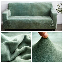 Чохли на 2-х місні дивани, чохол на диван малютку двомісні HomyTex Замшевий Ментол М'ята Різні кольори