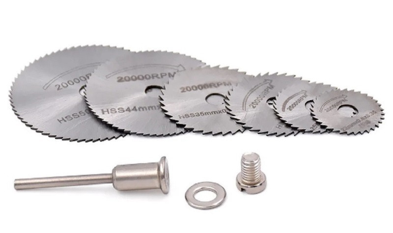 Набір відрізних дисків HSS 22-50мм для дремеля, гравера, 6 шт, фото 1