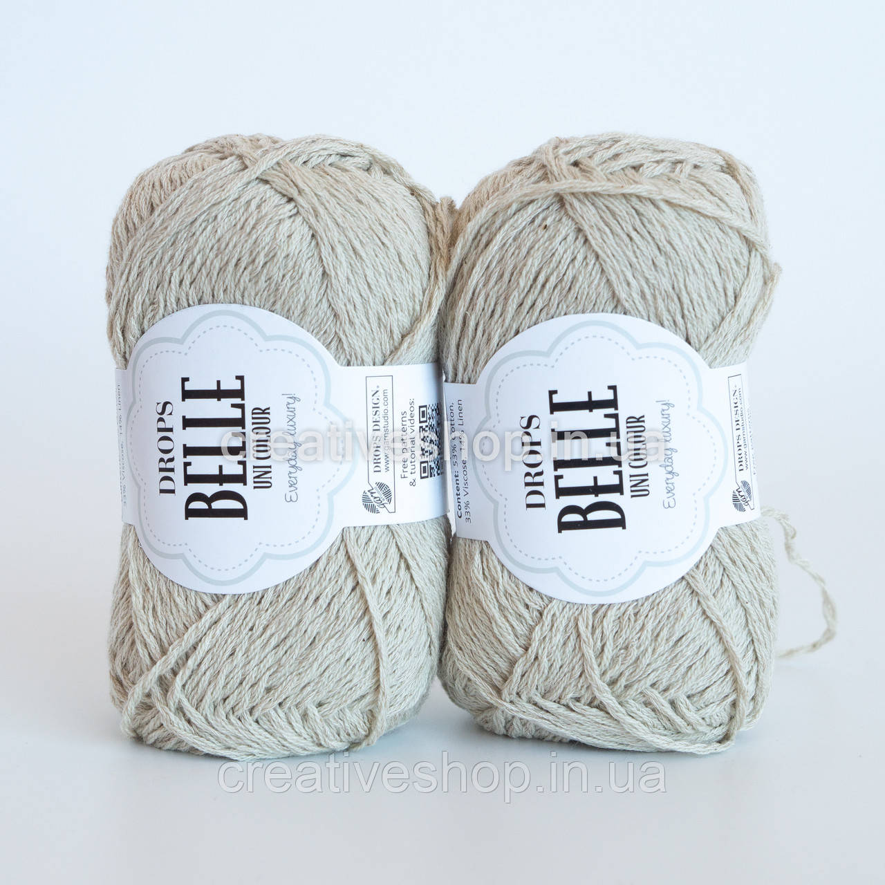 Пряжа Drops Belle (колір 23 mint cream)