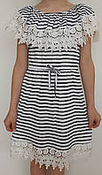 Сукня Italy Moda 6327 полоска чорно-білий