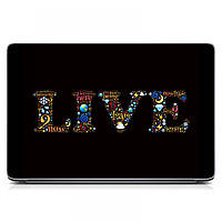 Универсальная наклейка для ноутбука, 13.3"-17.3 400x260 мм Live Матовая, прикольные подарки на день рождения