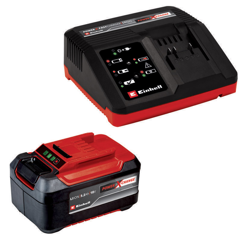 Стартовий набір Акумулятор 5.2 Ач 18 V + Зарядний пристрій Einhell Power X-Change 4512114