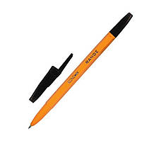 Ручка кулькова Economix Range 0,5мм чорна корпус помаранчевий