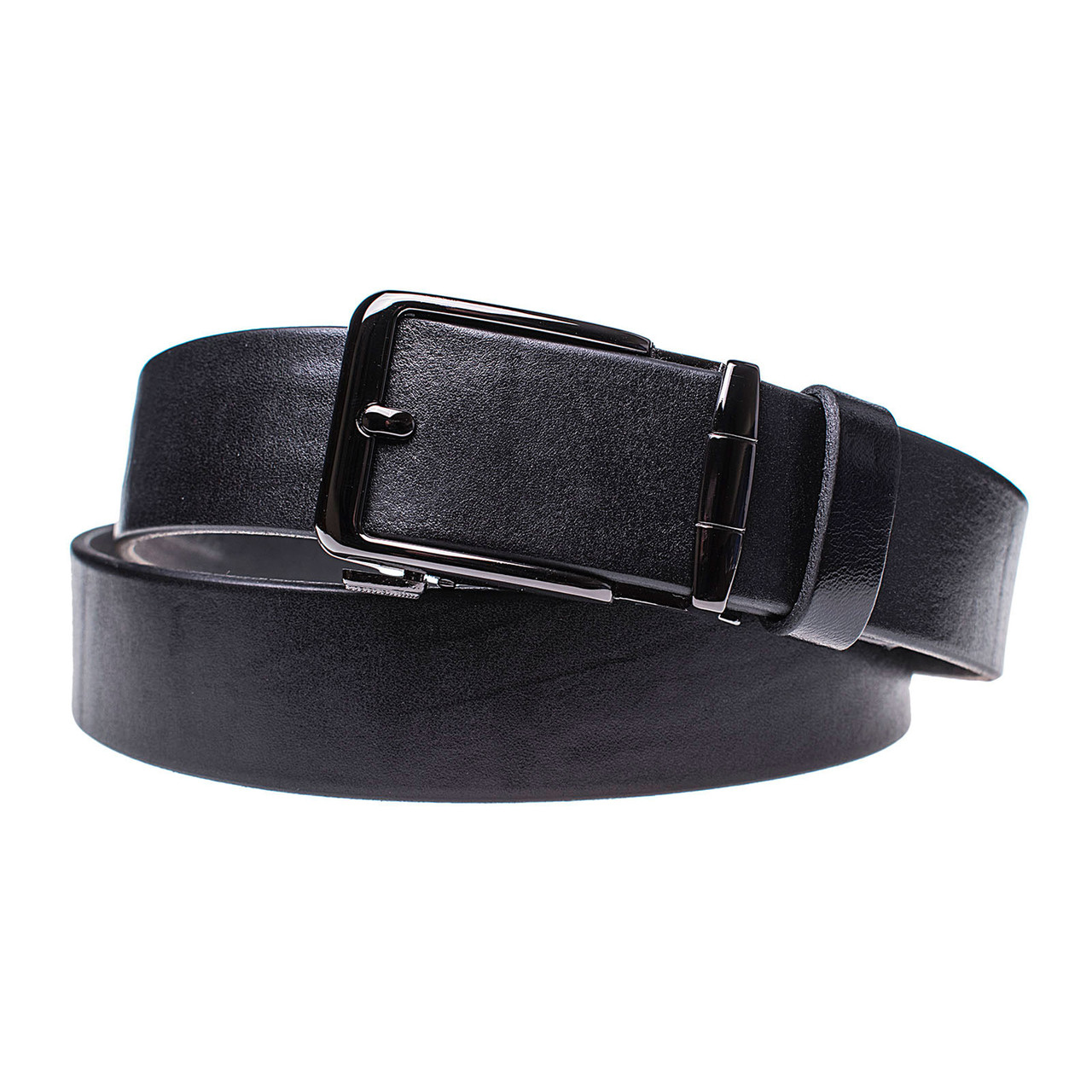 Чоловічий шкіряний ремінь JK Чорний (MA352010103)