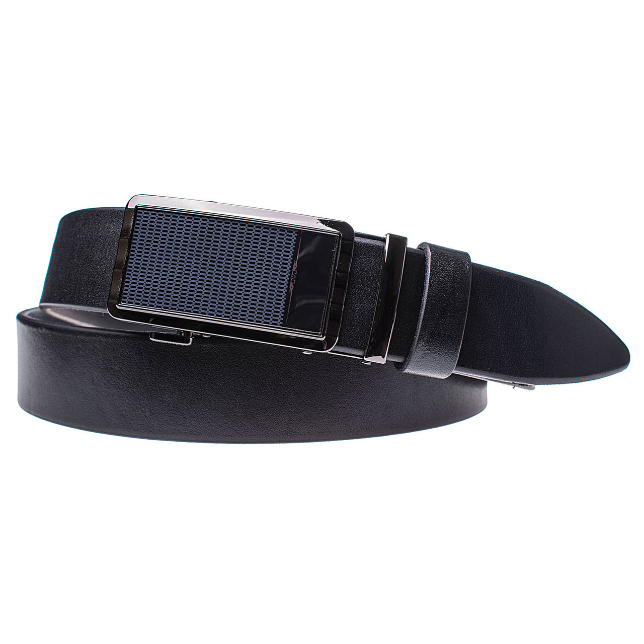 Чоловічий шкіряний ремінь JK Чорний (MA352010115)