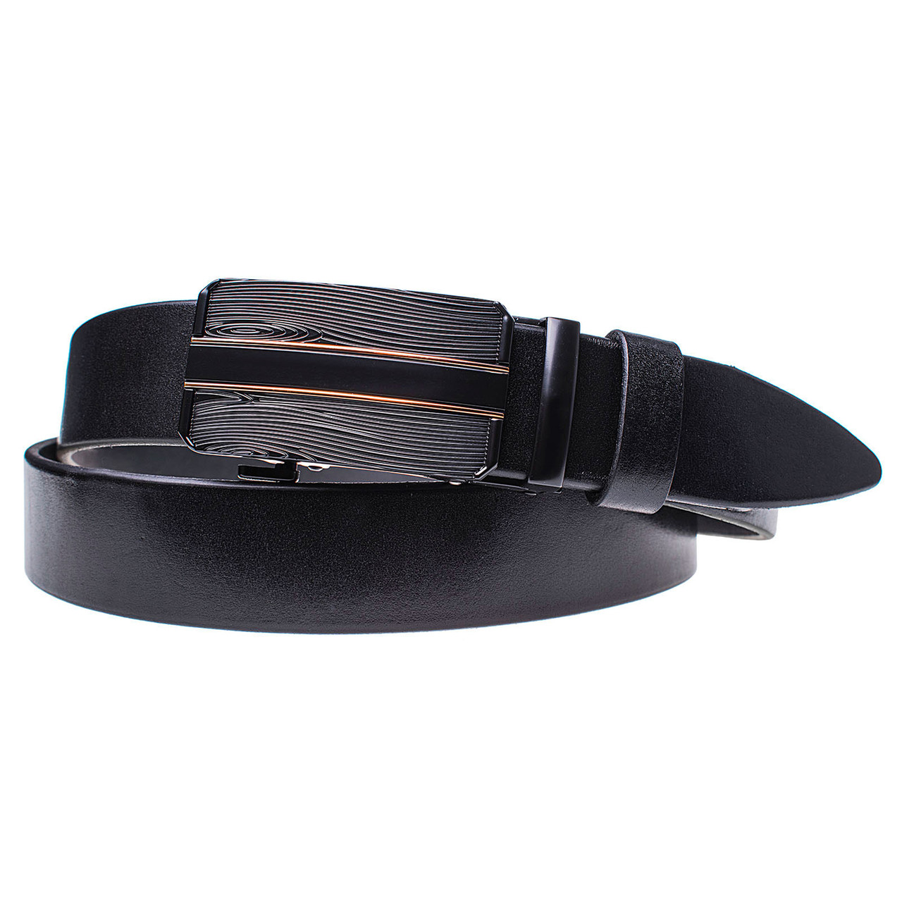 Чоловічий шкіряний ремінь JK Чорний (MA352010106)