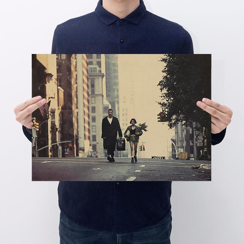 Ретро плакат Leon RESTEQ із щільного крафтового паперу 50.5x35cm. Постер Леон кілер і Матільда