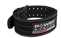 Пояс для пауерліфтингу Power System PS-3800 PowerLifting шкіряний Black M