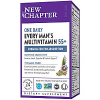 Щоденні Мультивітаміни для Чоловіків 55+, Every Man's One Daily, New Chapter, 24 таблеток