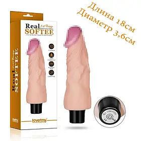 Вібратор класичний реалістичний REAL SOFTEE 18см на 3,6см