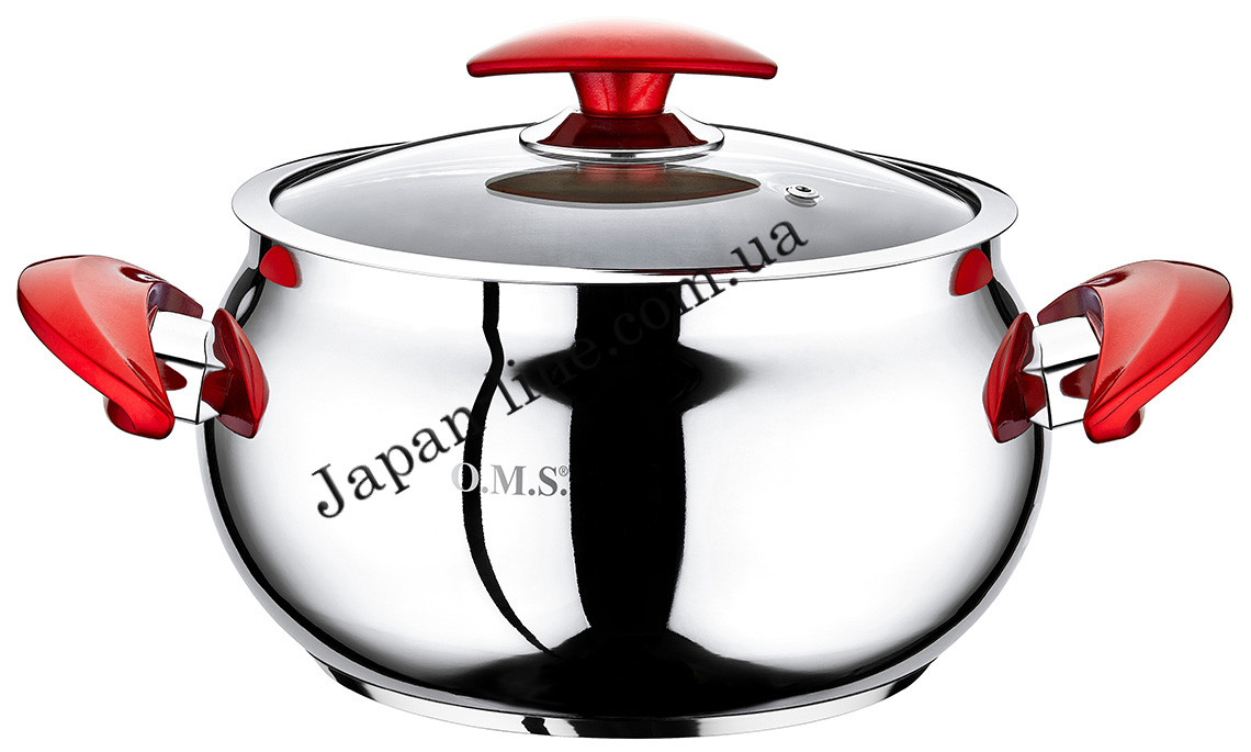 Каструля 3,7 л (20 см х 12 см) OMS 2032-20 склянна кришка