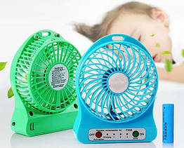 Переносний міні вентилятор USB акумулятор настільний Portable Fan