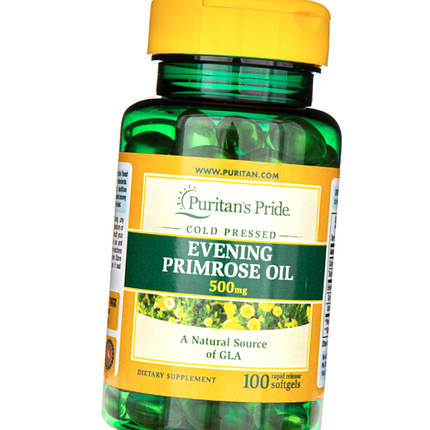 Олія примули вечірньої Puritan's Pride Evening Primrose Oil 500 mg 100 капс, фото 3