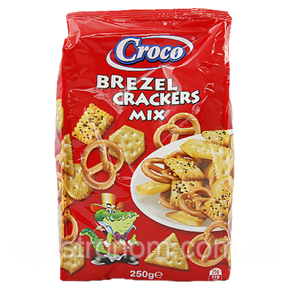Крекер та фігурні соломки Мікс Кроко Croco 250g 12шт/ящ (Код: 00-00006047), фото 1