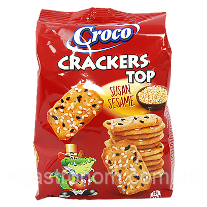 Крекер топ з кунжутом Кроко Croco Top 150g 12шт/ящ (Код: 00-00006042)