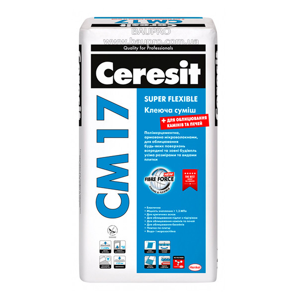 Клей CERESIT CM 17 Super Flexible, 25 кг