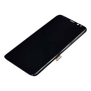 Дисплей (LCD екран) для Samsung G955 Galaxy S8 Plus з чорним тачскрином Original (переклеєне скло), фото 2