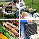 Складаний барбекю гриль BBQ Grill портативний мангал, BBQ Grill Portable з неіржавкої сталі, фото 2