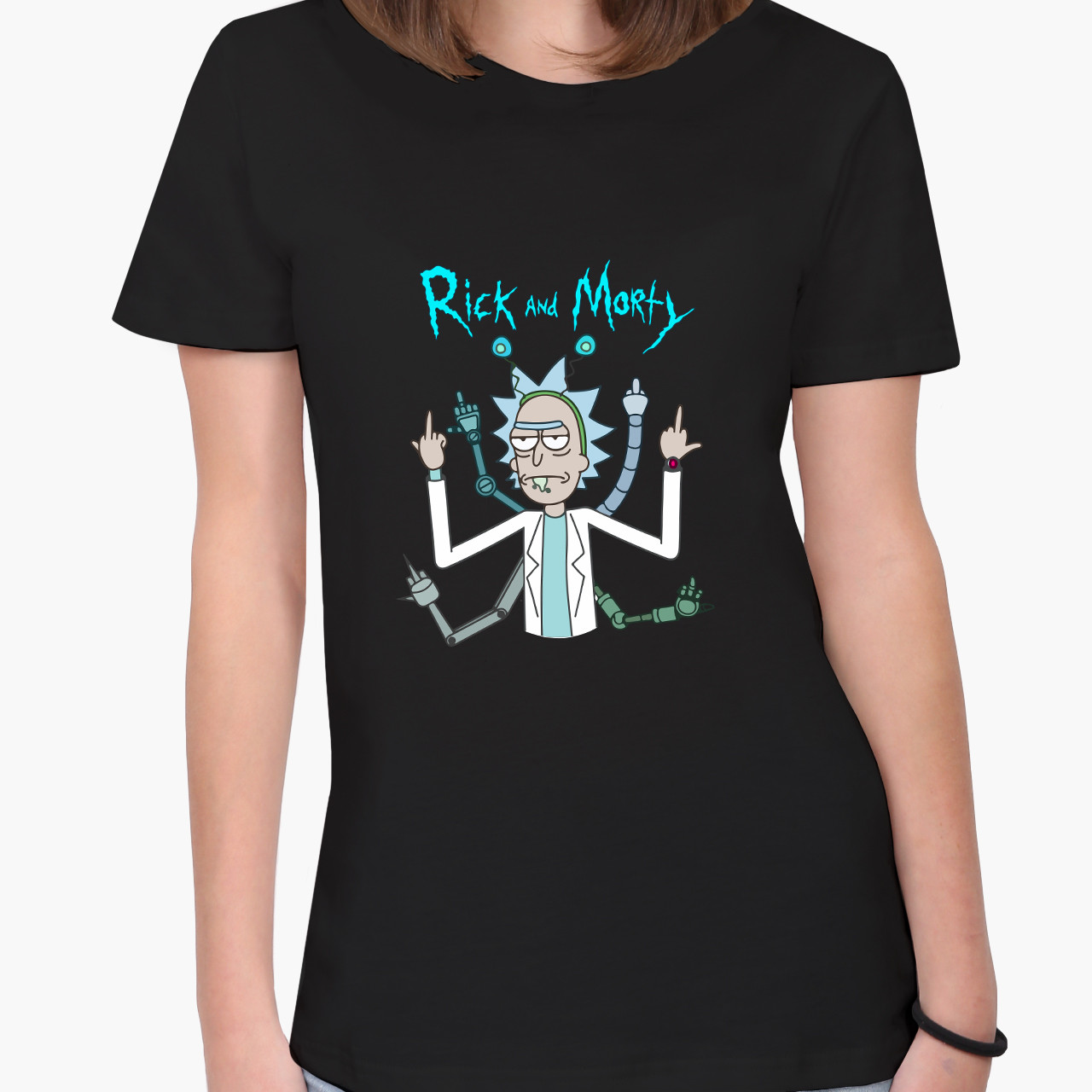 Футболка жіноча з принтом Рік Санчез Рік і Морті (Rick Sanchez Rick andorty), футболка для жінок про Творчість (Art)
