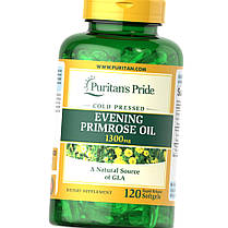 Масло вечірньої примуры Puritan's Pride Evening Primrose Oil 1300 mg 120 капс, фото 3