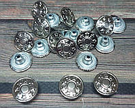 Джинсовая пуговица 17 мм никель (звезды) (100 шт)
