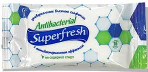 Super fresh Baby Вологі серветки антибактеріальні 15 шт (4823071630497)