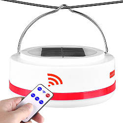 Акумуляторна кемпінгова LED-лампа 8811 з Power Bank і сонячною панеллю (біле та червоне світло)