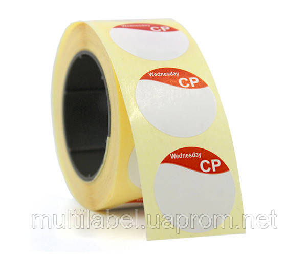 Наклейки на контейнеры с продуктами "Среда" d=25 мм. 300шт/уп. Круглые ...