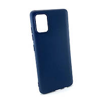 Оригинальный чехол для Samsung A51, A515 накладка бампер противоударный Soft Case Full синий