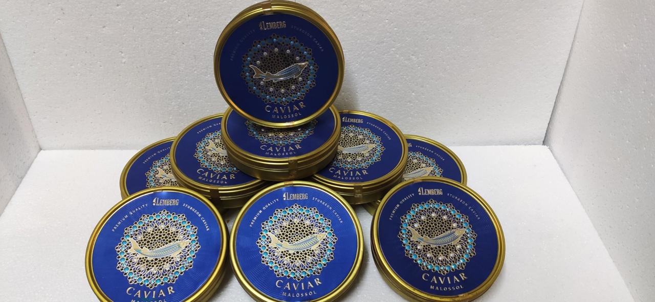 Ікра чорна Lemberg Sturgeon Caviar Malosoll аквакультура 500 г - фото 1 - id-p1299734776