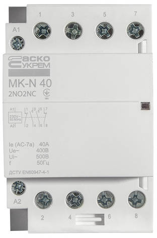Модульний контактор MK-N 4P 40A 2NO2NC 220V, фото 1