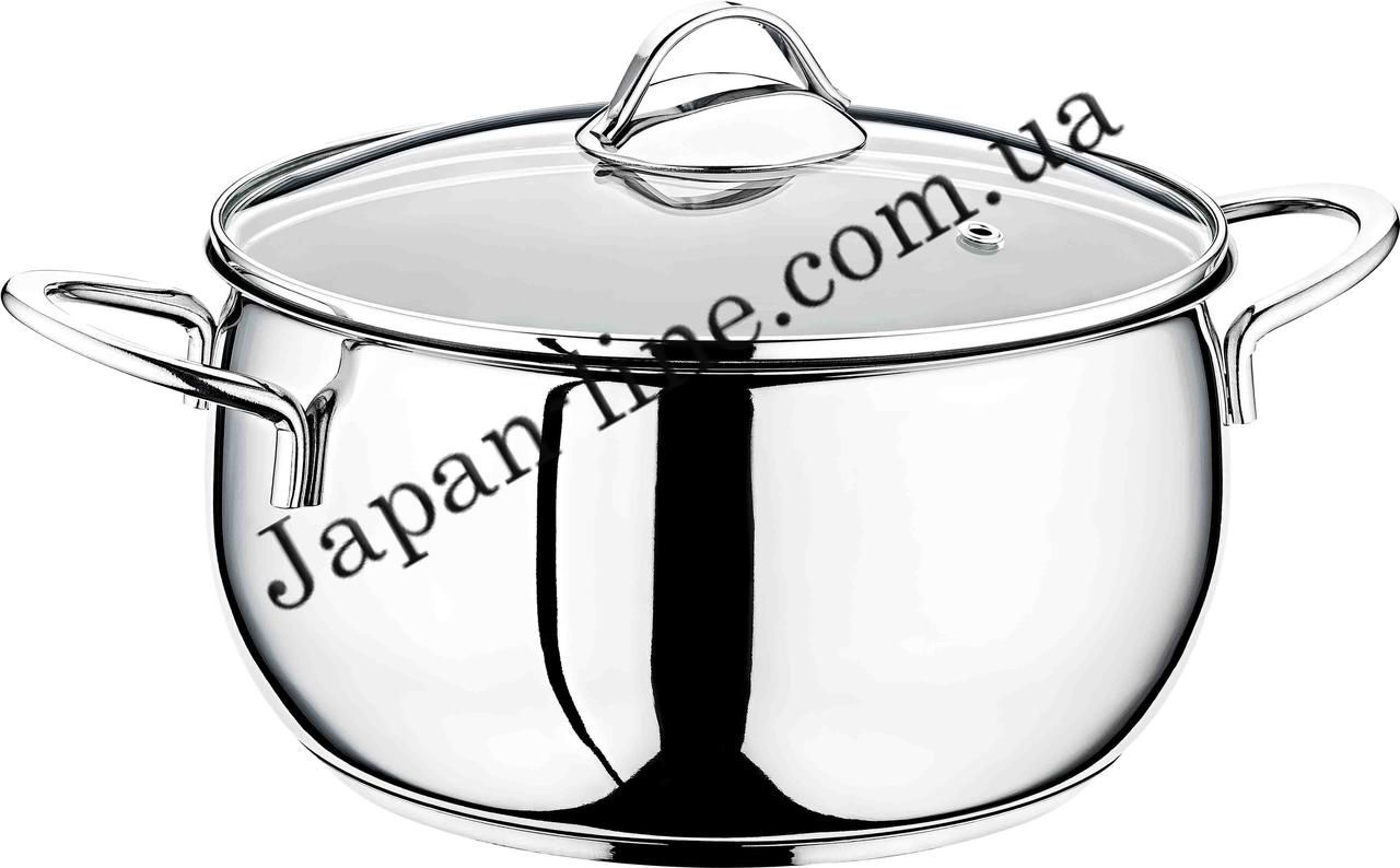 Каструля 3 л (20 см х 10 см) OMS 2060-20 склянна кришка