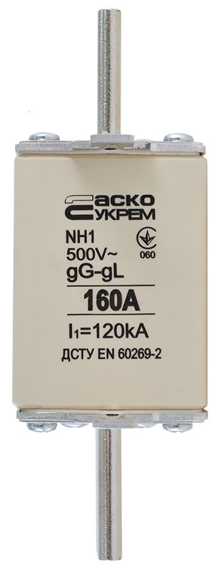 Запобіжник ножовий з плавкою вставкою NH1 160A gG
