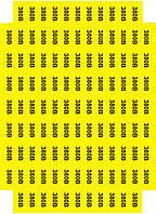 Наліпки "Знак "380 В" жовтий 45х22"