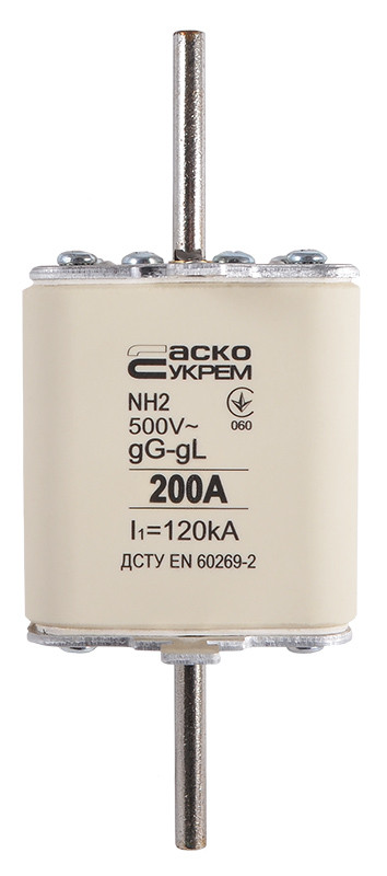 Запобіжник ножовий з плавкою вставкою NH2 200A gG